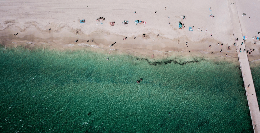 Ariel view from Gap Assistant of Western Australian beach