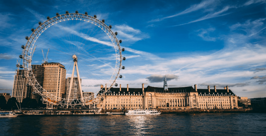 View-of-the-London-Eye-and-Southbank-on-a-UK-Gap-Year